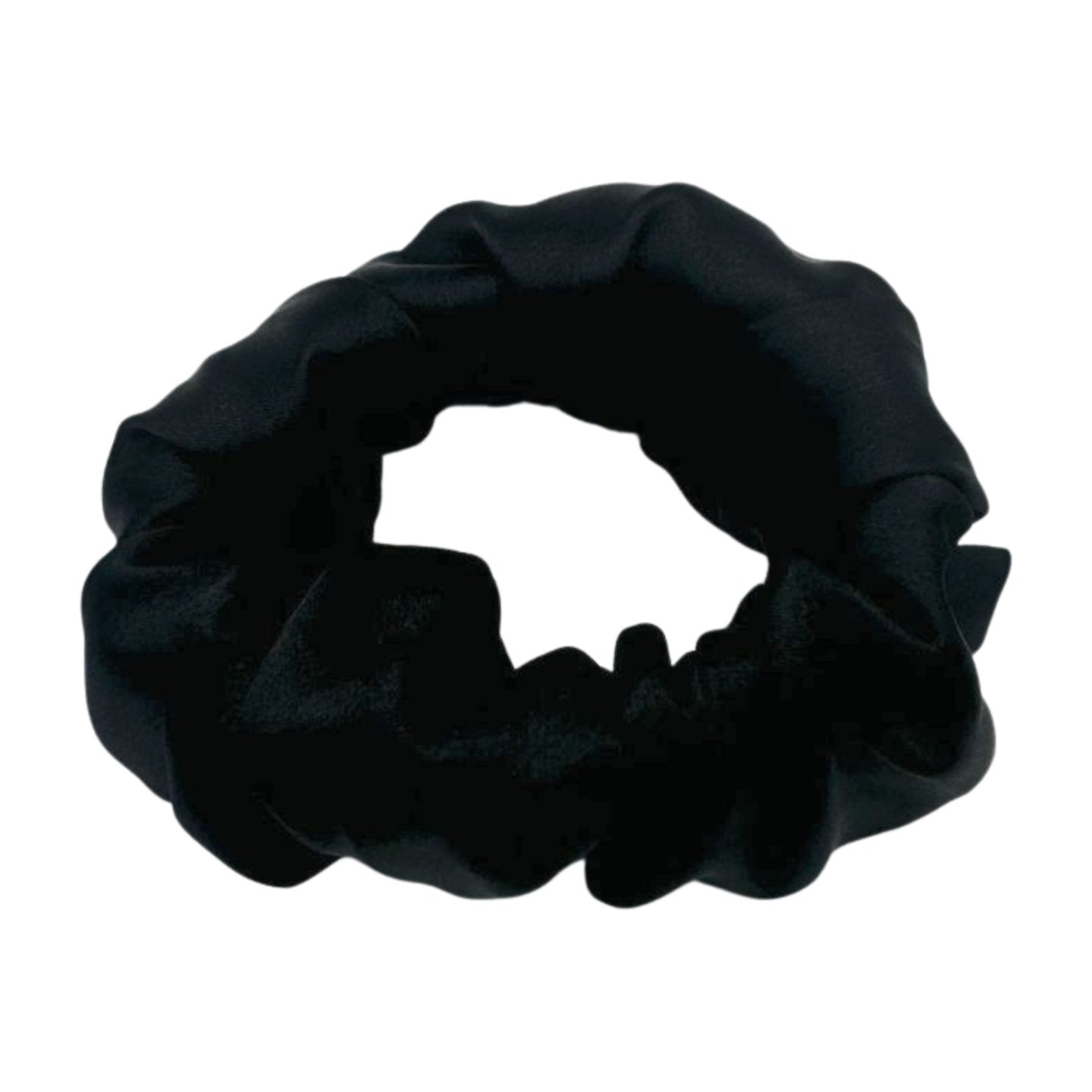 Black XL Satin Scrunchie