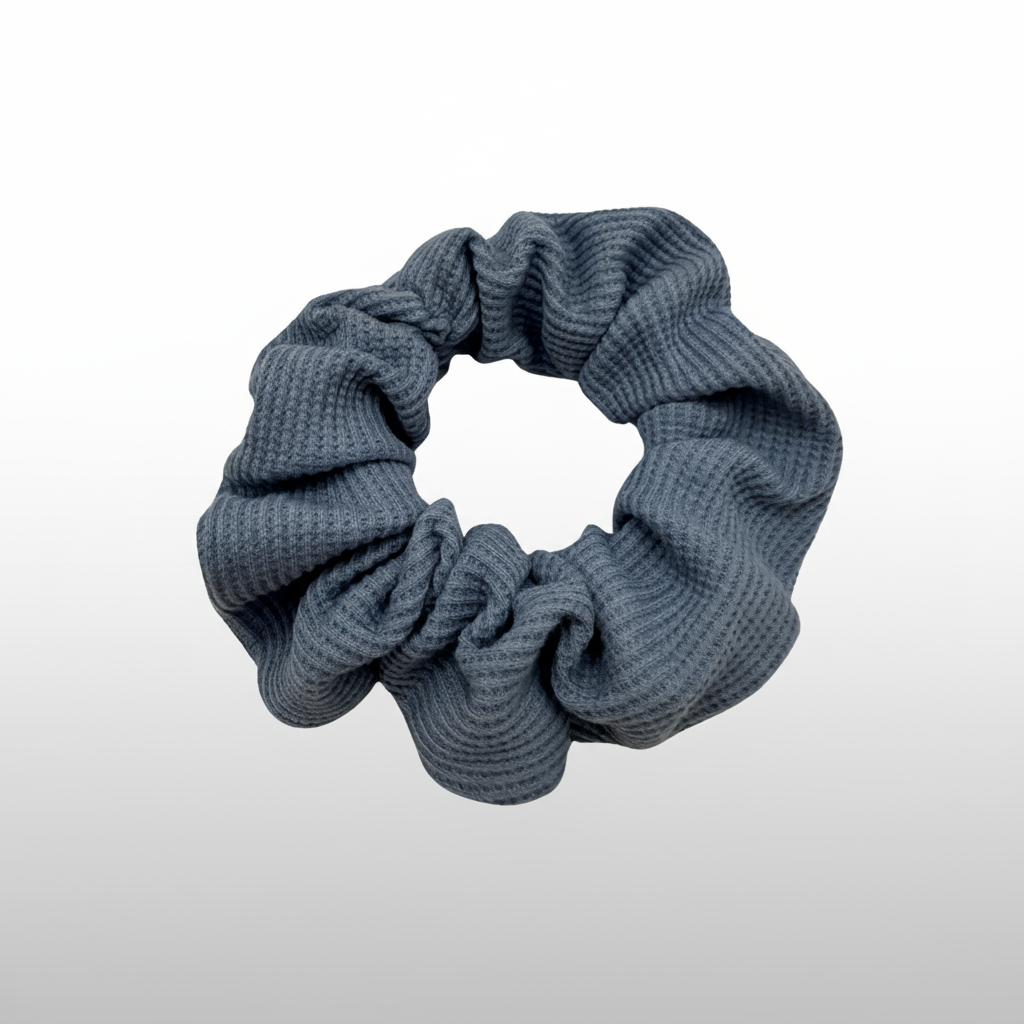 Denim Daze - Waffle Knit Cotton Scrunchie