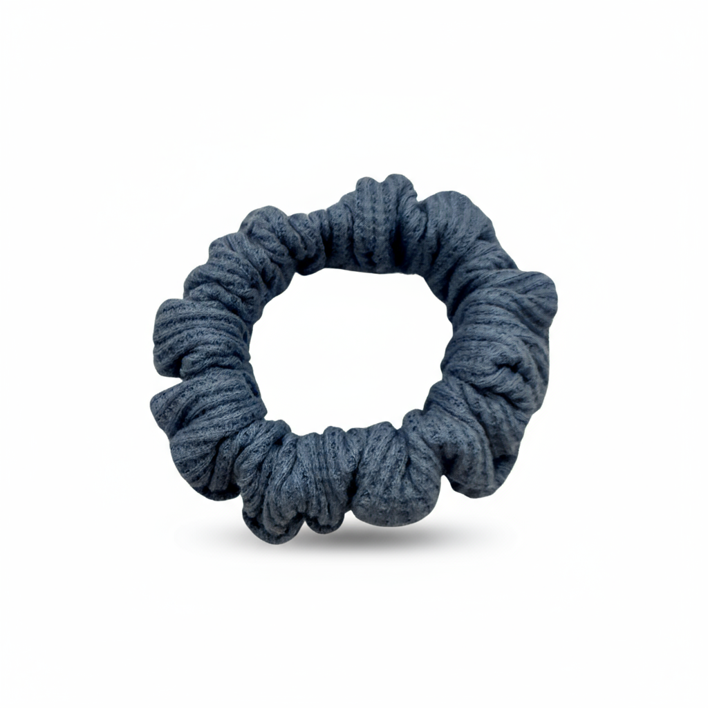 Denim Daze - Waffle Knit Cotton Scrunchie