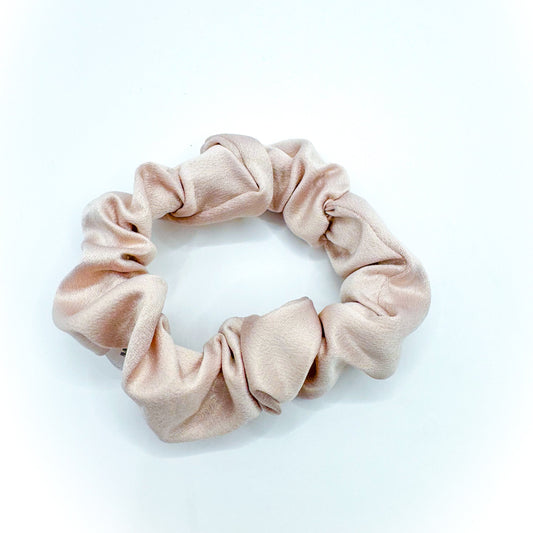 Pink Satin Scrunchie