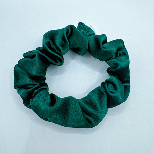 Emerald Green Satin Scrunchie