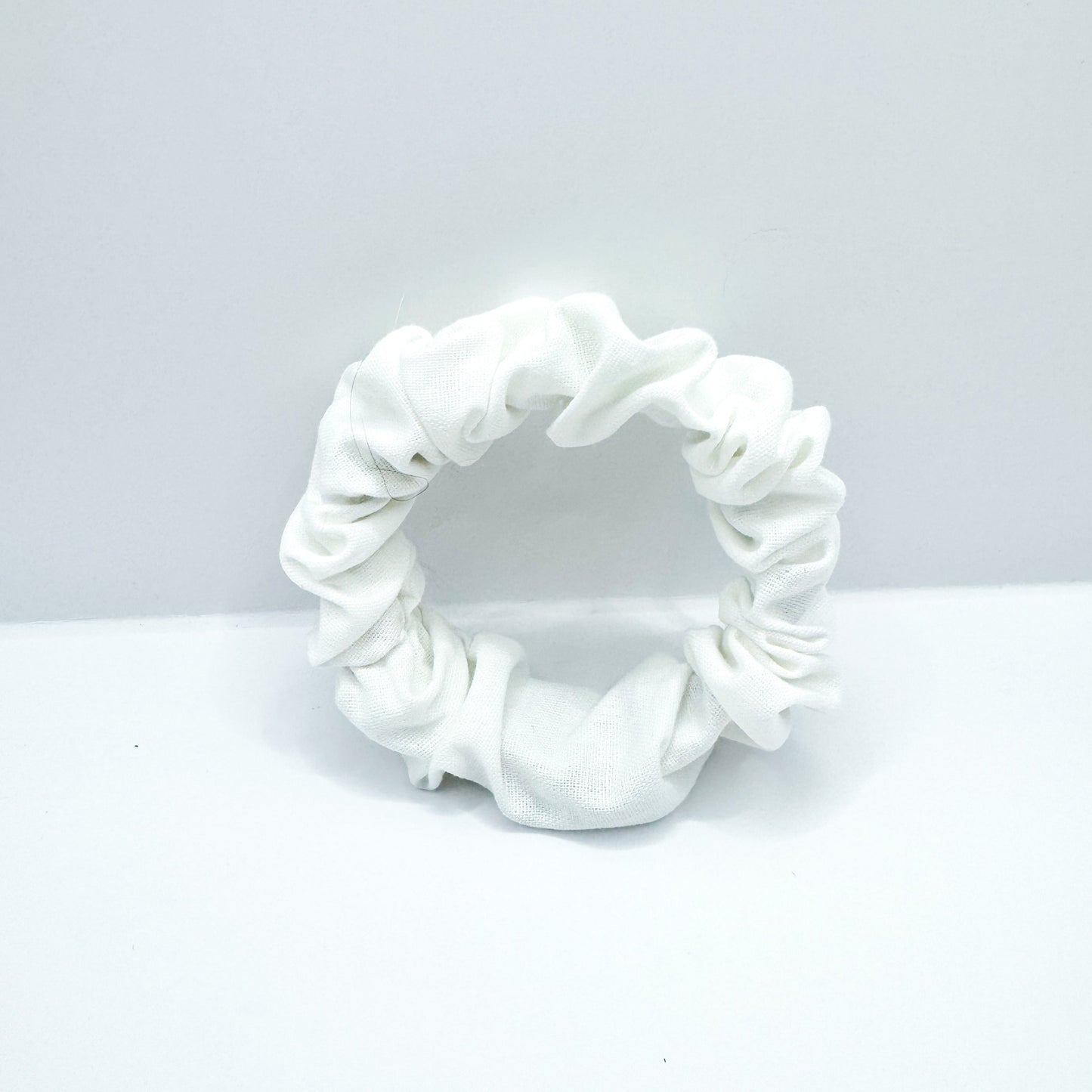 White Cotton Scrunchie