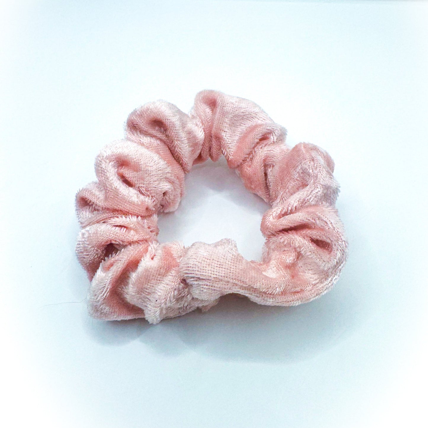 Light Pink Velvet Scrunchie