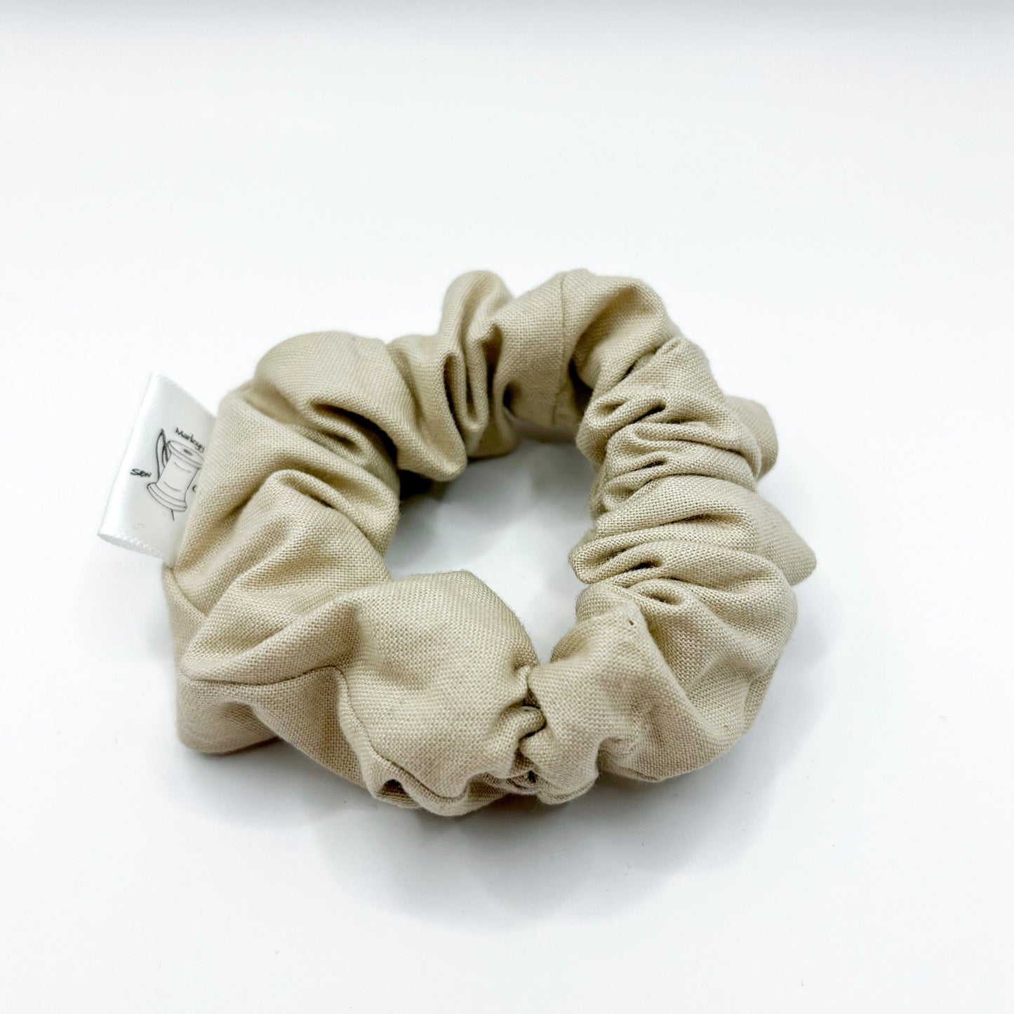 Beige Cotton Scrunchie