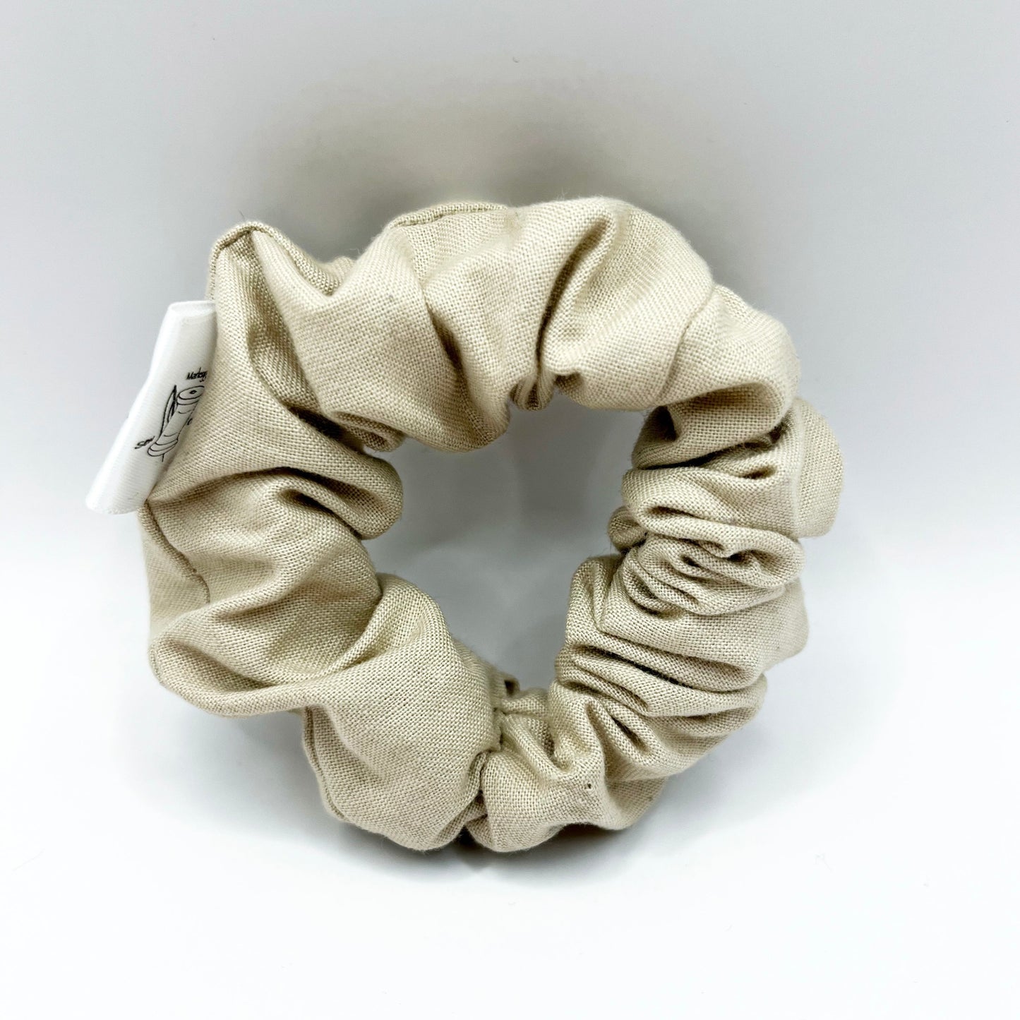 Beige Cotton Scrunchie