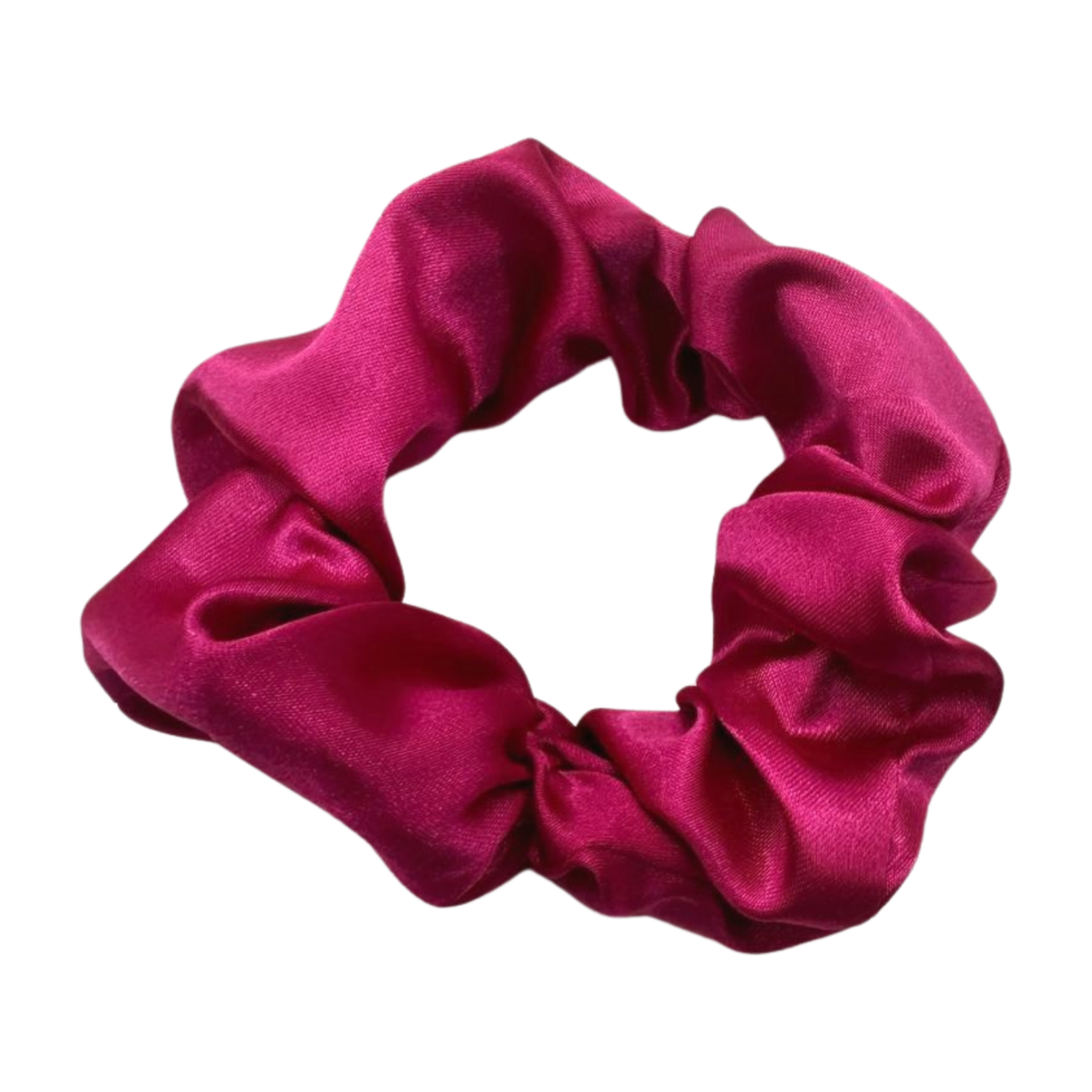 Hot Pink Satin Scrunchie