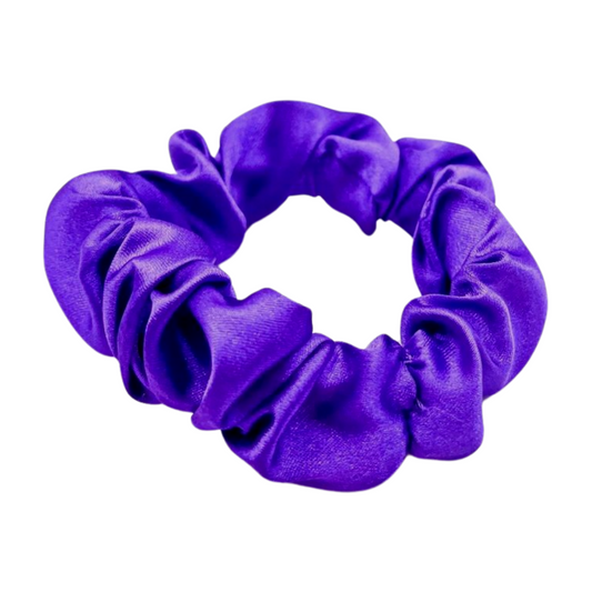 Purple Satin Scrunchie