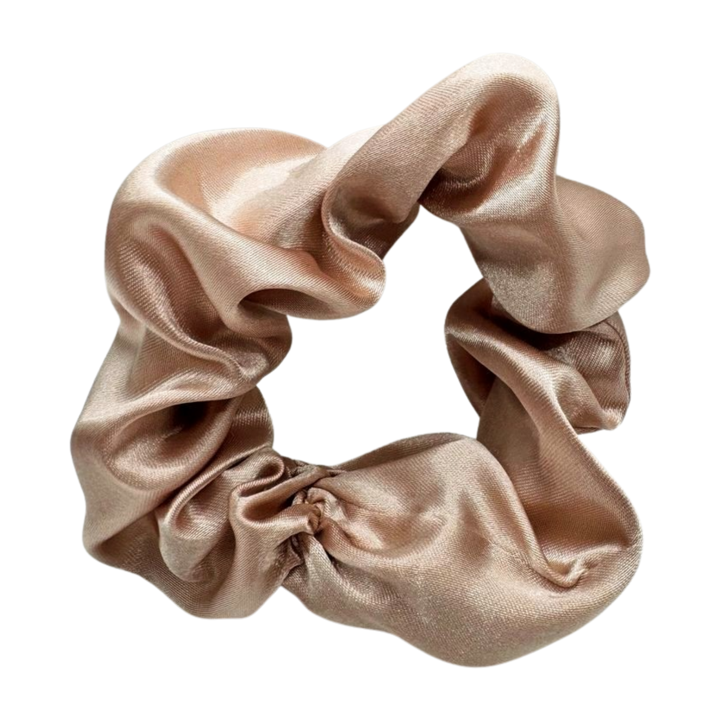 Champagne Satin Scrunchie