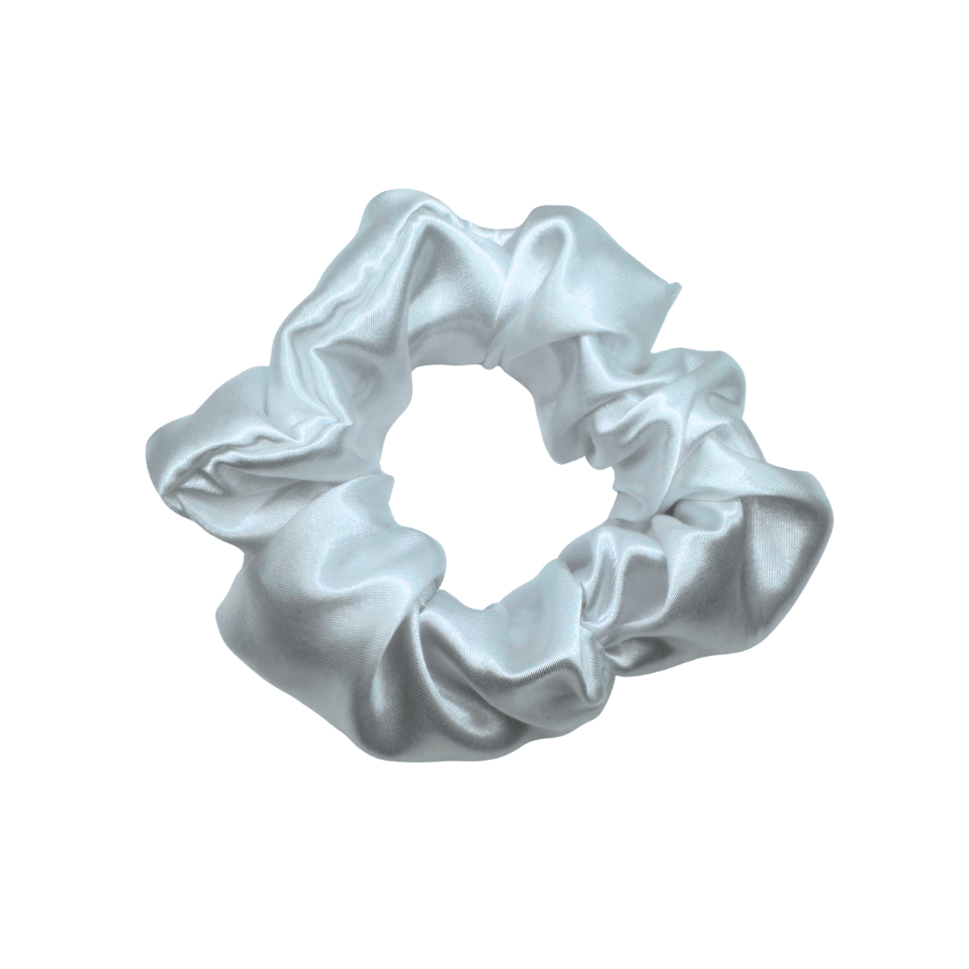 Pearl Veil is a luminous white satin scrunchie with a soft, glossy sheen and delicately gathered folds. Handmade in Canada, this gentle hair accessory offers a secure, damage-free hold and evokes a sense of purity and elegance—perfect for everyday styling or romantic occasions.