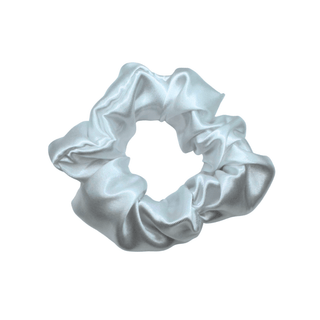 Pearl Veil is a luminous white satin scrunchie with a soft, glossy sheen and delicately gathered folds. Handmade in Canada, this gentle hair accessory offers a secure, damage-free hold and evokes a sense of purity and elegance—perfect for everyday styling or romantic occasions.